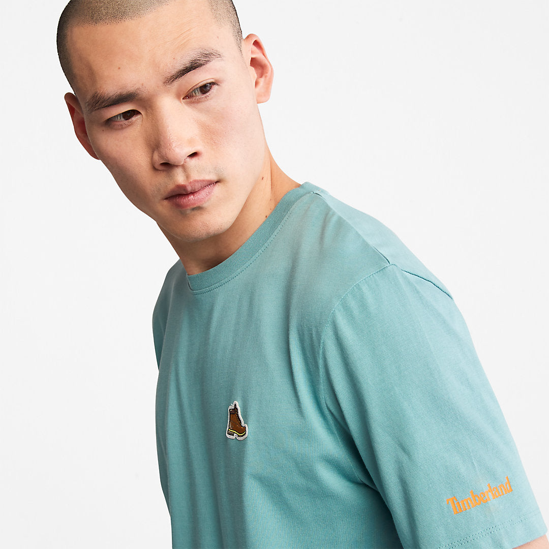 Boot-Logo T-Shirt for Men in Blue Timberland Discount
