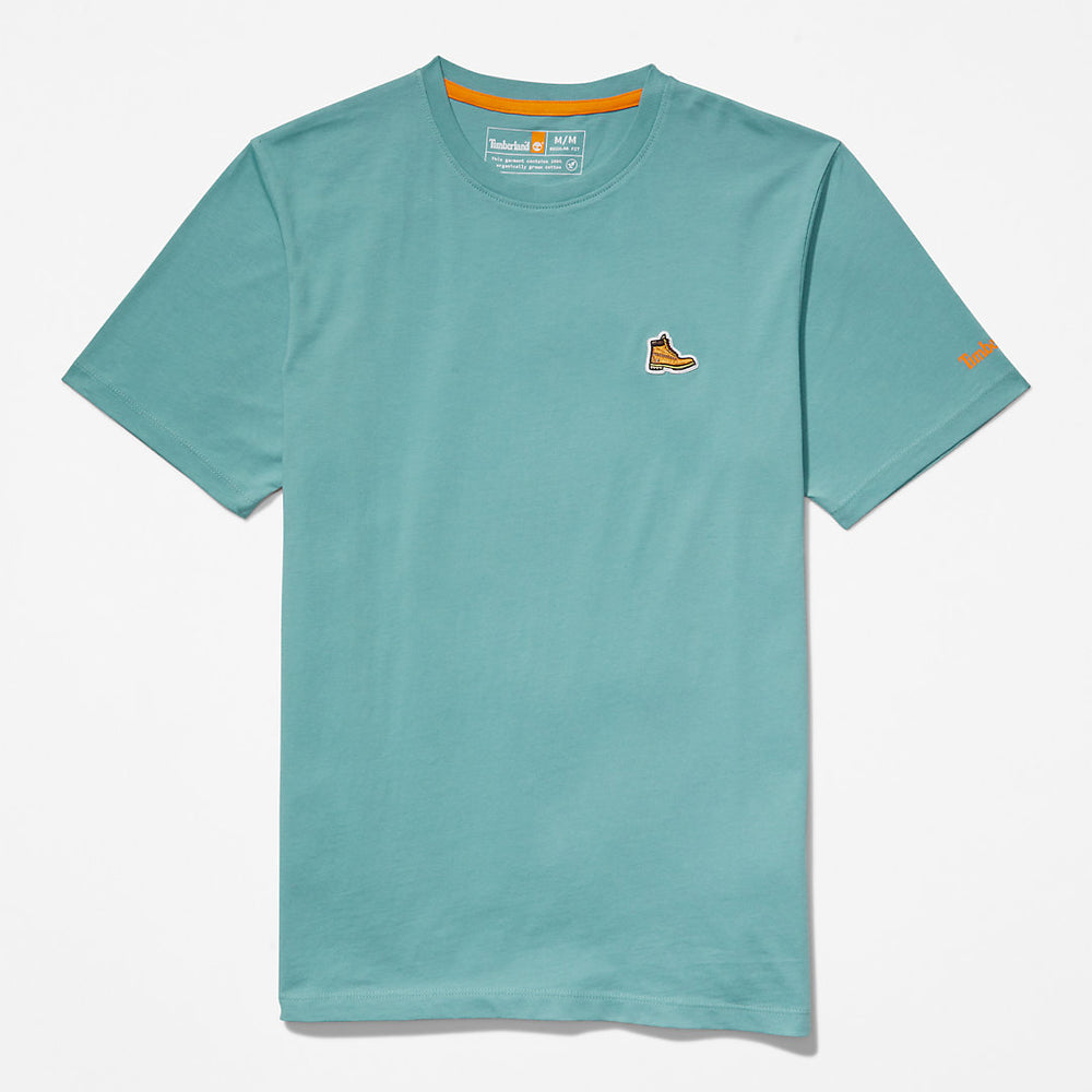 Boot-Logo T-Shirt for Men in Blue Timberland Discount
