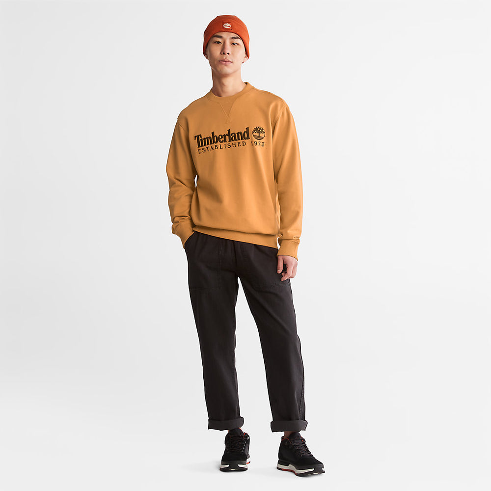 Outdoor Heritage Crewneck Sweatshirt for Men in Dark Yellow Timberland Online