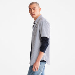 SS Seersucker Shirt for Men in Blue Timberland US