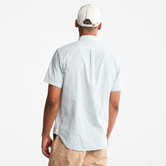 SS Seersucker Shirt for Men in Green Timberland On Sale