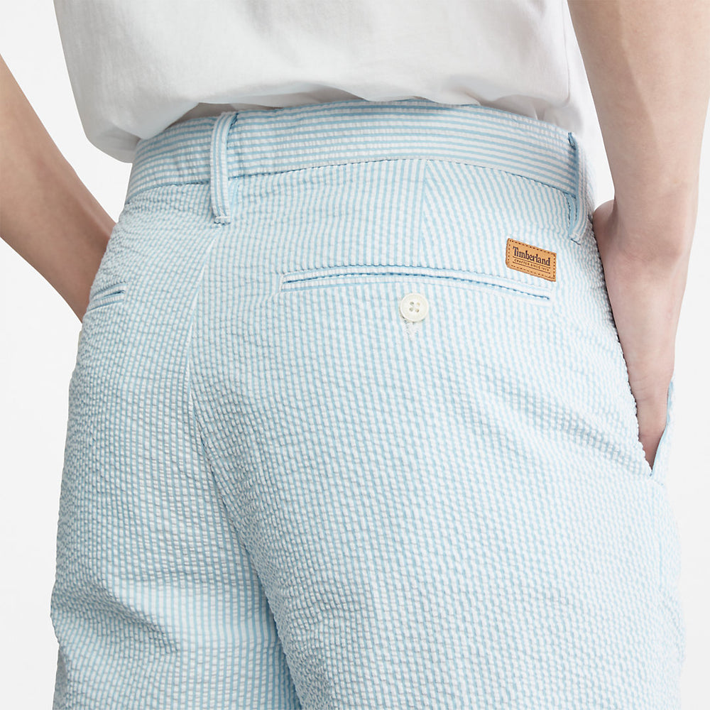 Seersucker Shorts for Men in Blue Timberland Outlet
