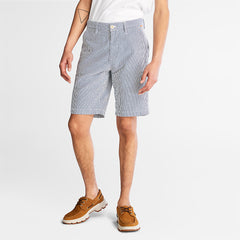 Seersucker Shorts for Men in Blue Timberland On Sale