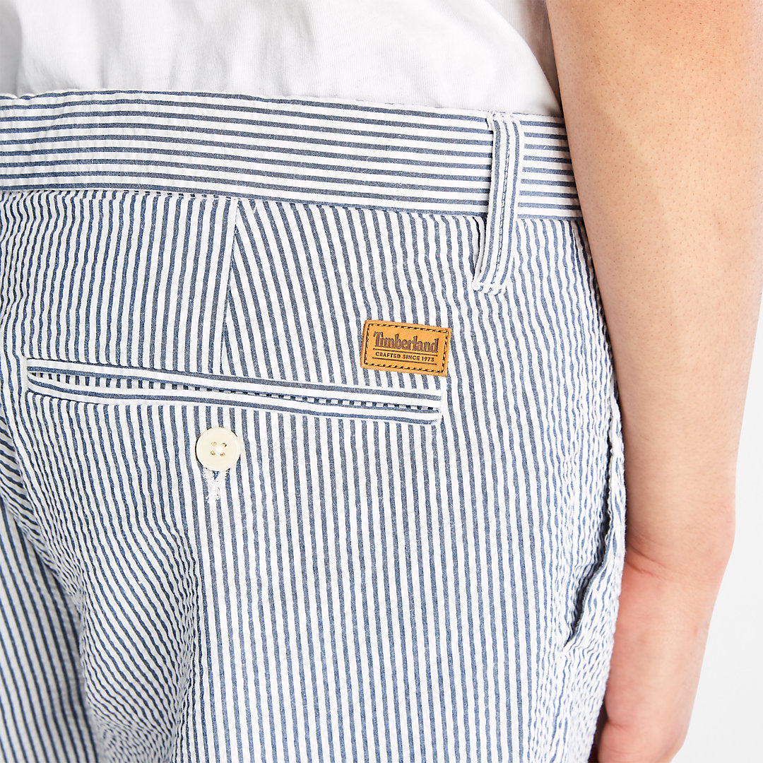 Seersucker Shorts for Men in Blue Timberland On Sale