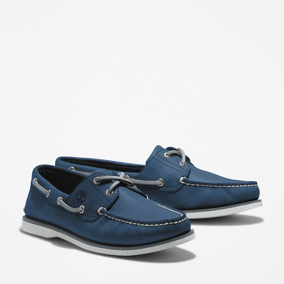 Timberland® 2-Eye Classic Boat Shoe for Men in Navy Timberland Outlet