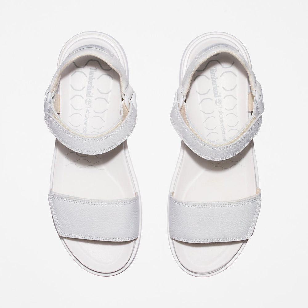 Ray City Ankle Strap Sandal for Women in White Timberland Discount