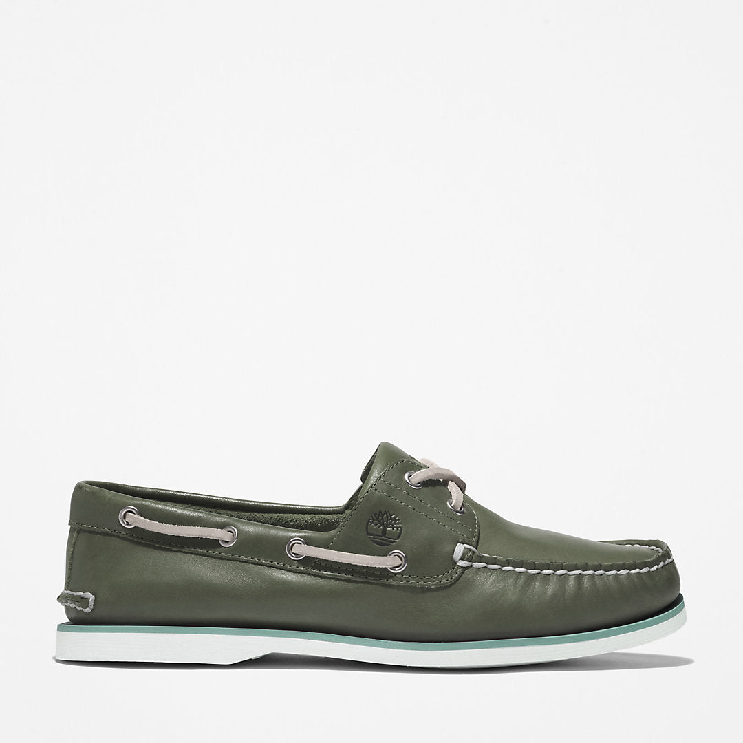 Timberland® 2-Eye Classic Boat Shoe for Men in Dark Green Timberland Sale