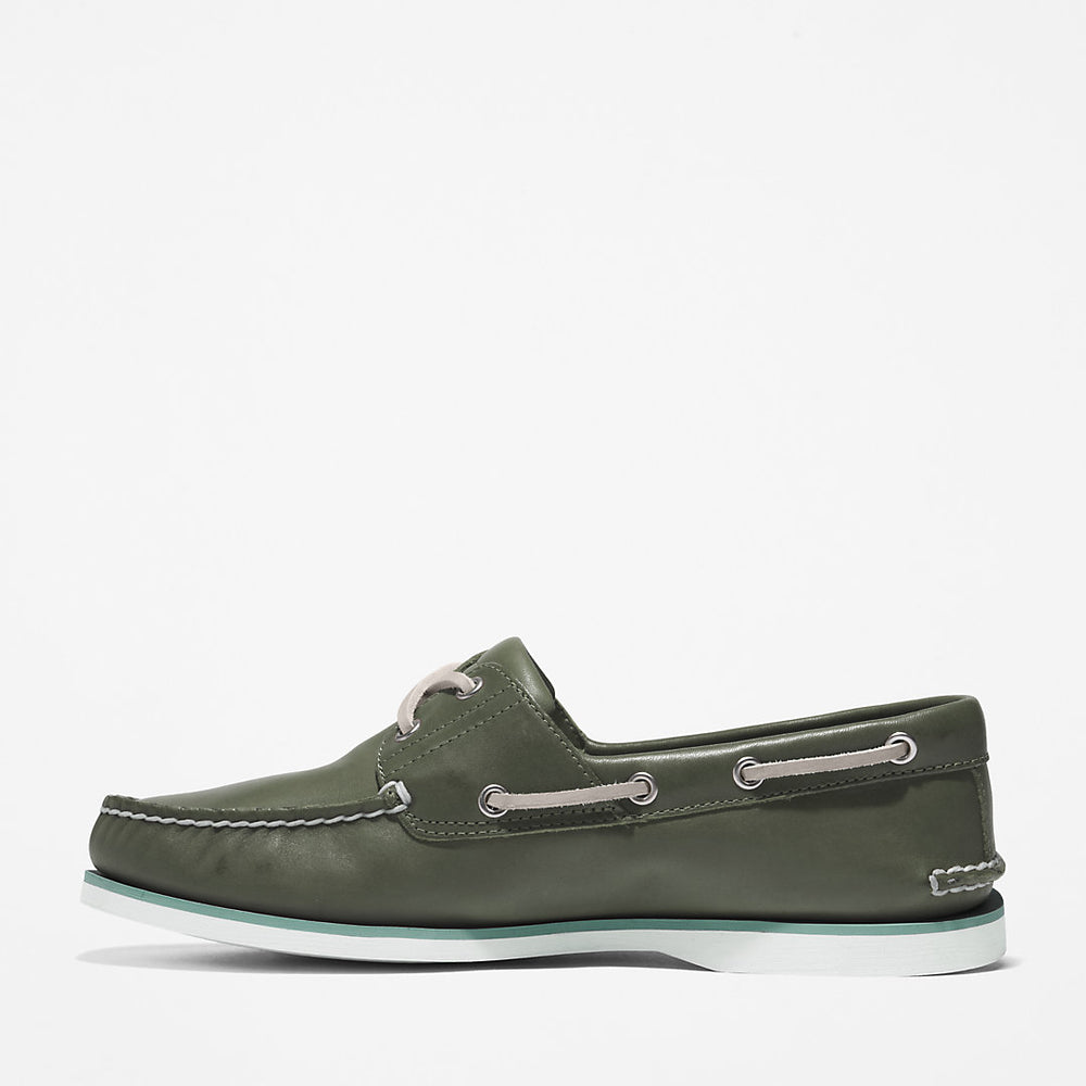 Timberland® 2-Eye Classic Boat Shoe for Men in Dark Green Timberland Sale
