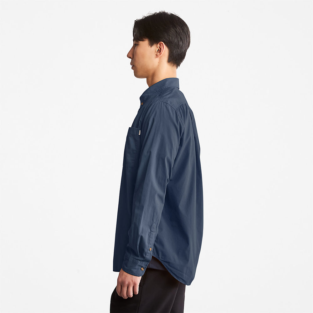 Outdoor Heritage Washed Poplin Shirt for Men in Blue Timberland Sale