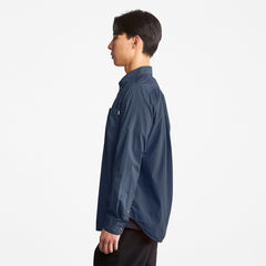 Outdoor Heritage Washed Poplin Shirt for Men in Blue Timberland Sale