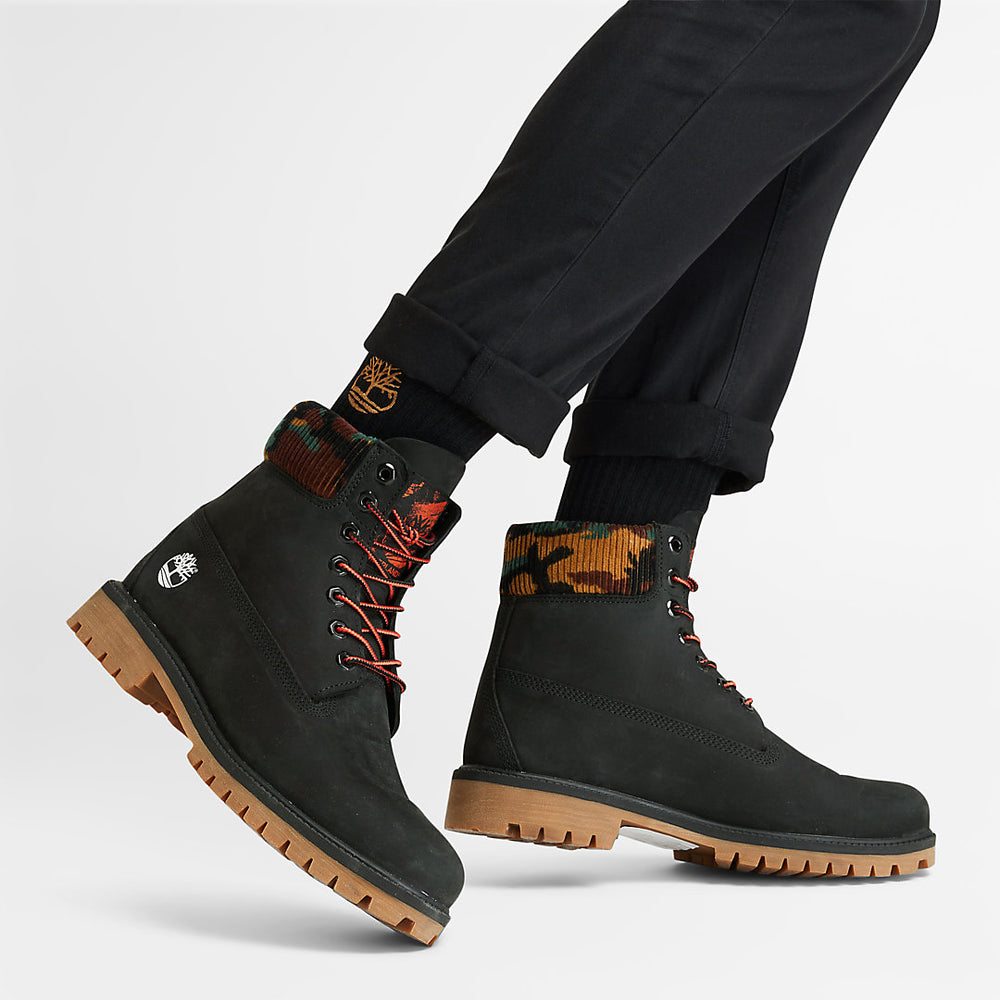 Timberland® Heritage 6 Inch Winter Boot for Men in Black/Camo Timberland Sale