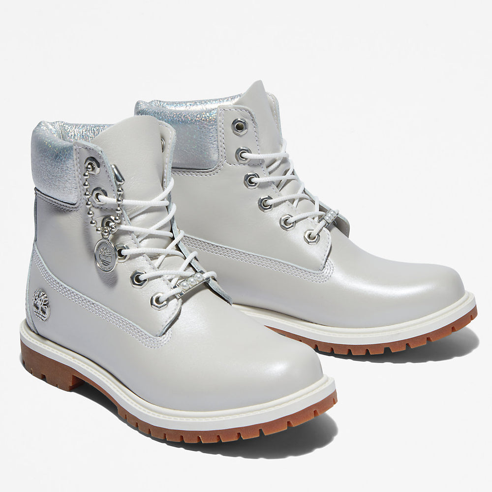 Timberland® Heritage 6 Inch Boot for Women in Light Grey Timberland Outlet