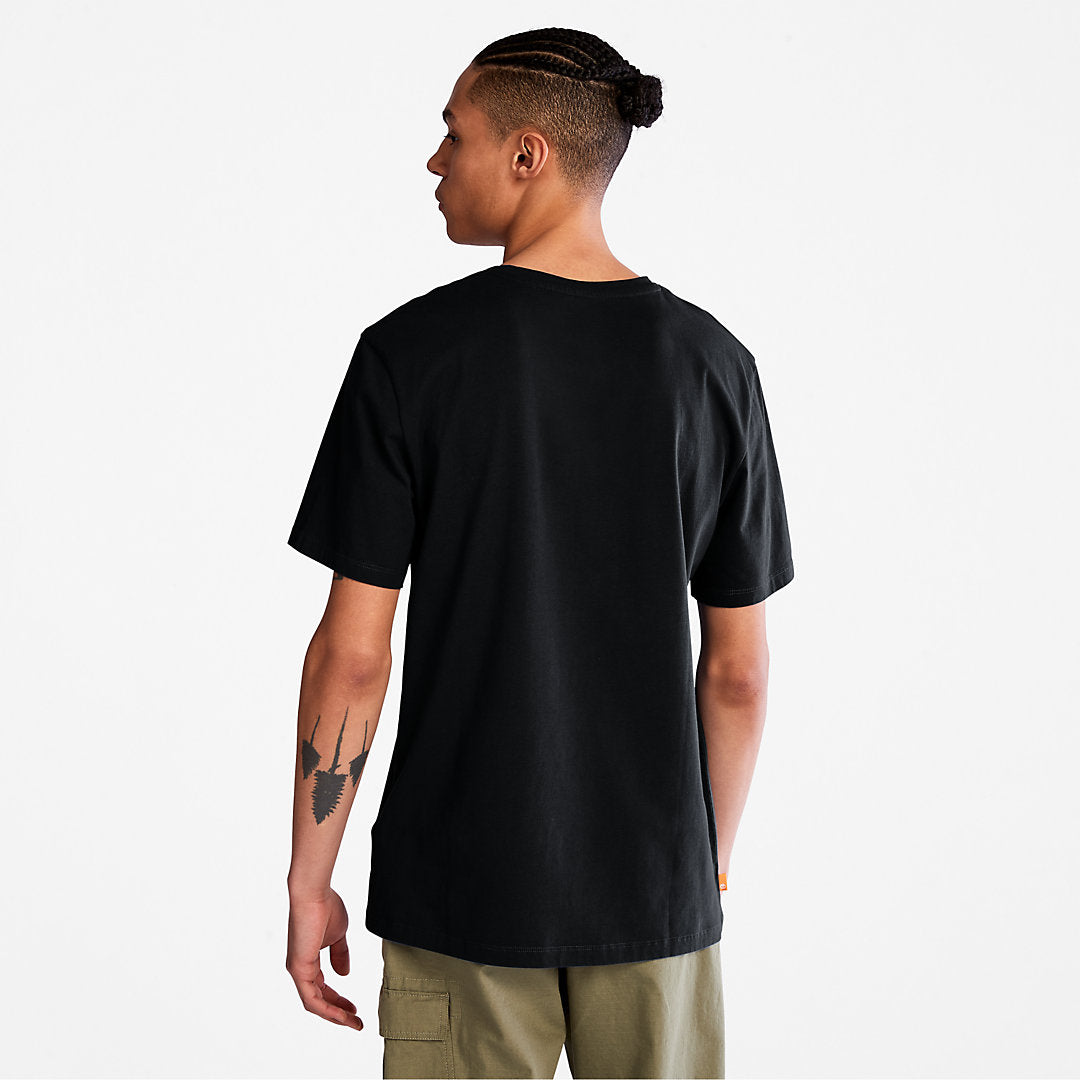 Camo-Logo T-Shirt for Men in Black Timberland On Sale