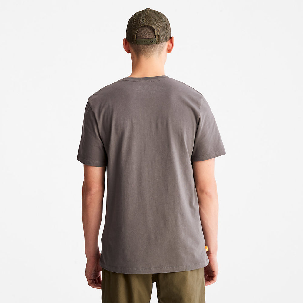 Camo-Logo T-Shirt for Men in Grey Timberland For Sale
