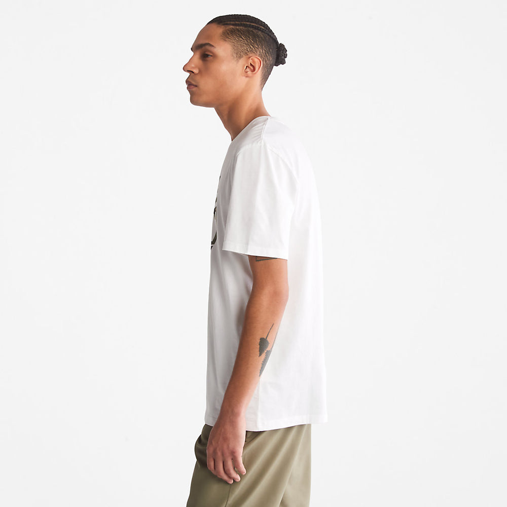 Camo-Logo T-Shirt for Men in White Timberland Outlet