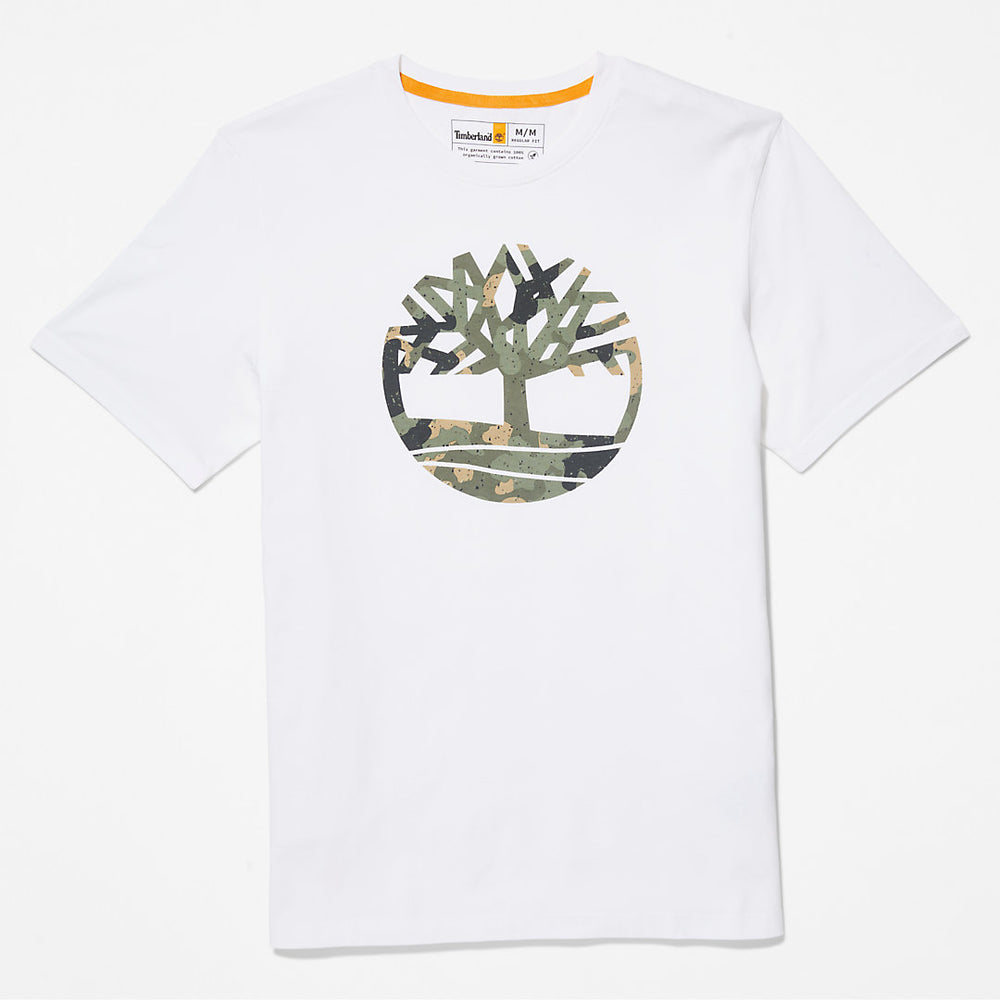 Camo-Logo T-Shirt for Men in White Timberland Outlet