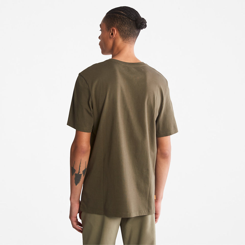 Camo-Logo T-Shirt for Men in Dark Green Timberland Discount