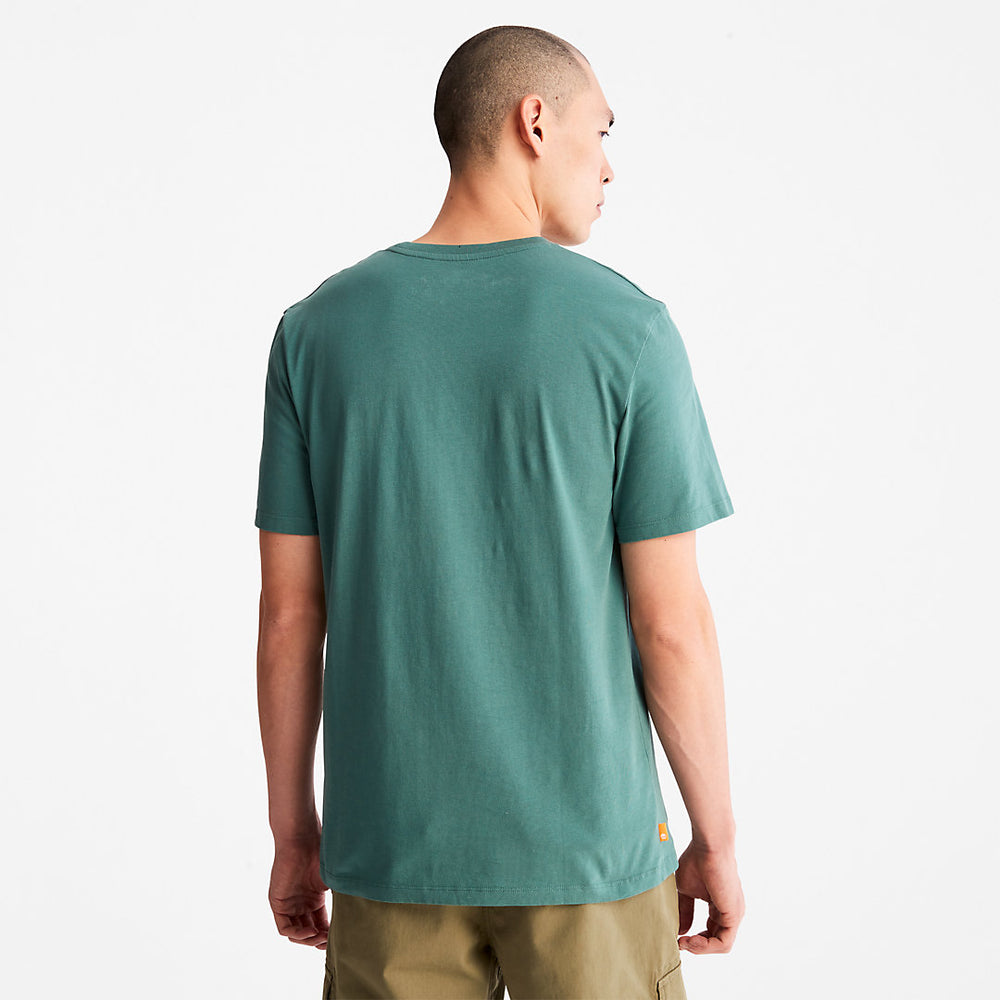 Camo-Logo T-Shirt for Men in Light Green Timberland US