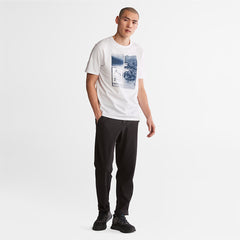 Mountains-to-Rivers Print T-Shirt for Men in White Timberland Sale