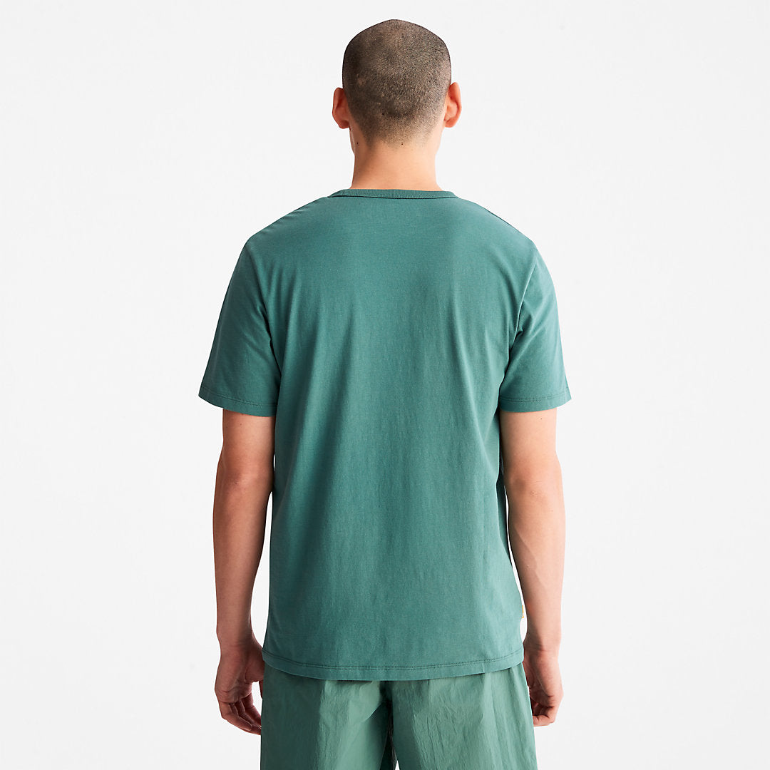 Mountains-to-Rivers Print T-Shirt for Men in Green Timberland US