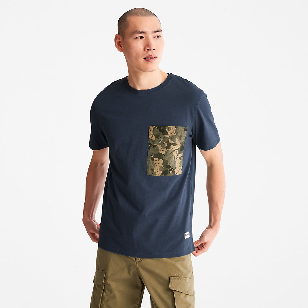 Outdoor Heritage Camo-Pocket T-Shirt for Men in Navy Timberland Outlet