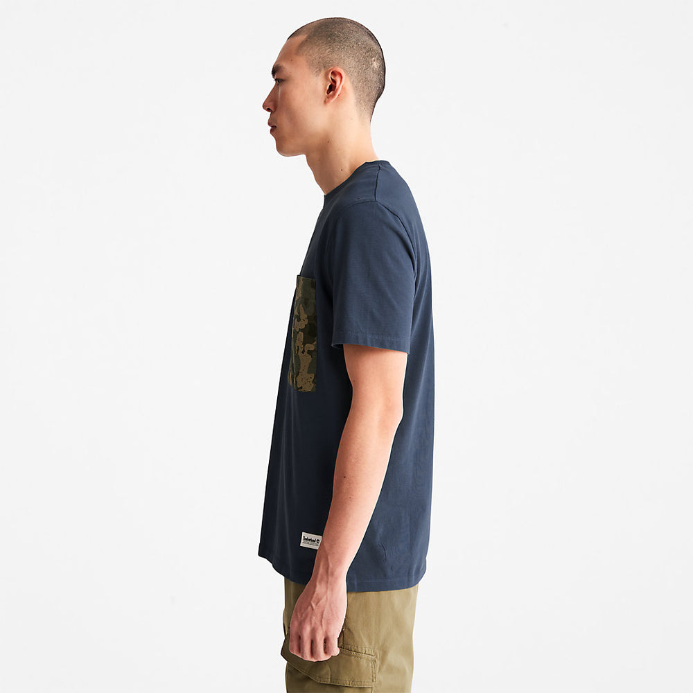 Outdoor Heritage Camo-Pocket T-Shirt for Men in Navy Timberland Outlet