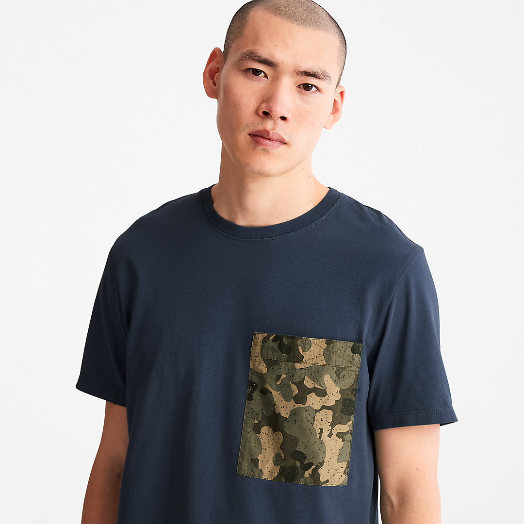 Outdoor Heritage Camo-Pocket T-Shirt for Men in Navy Timberland Outlet
