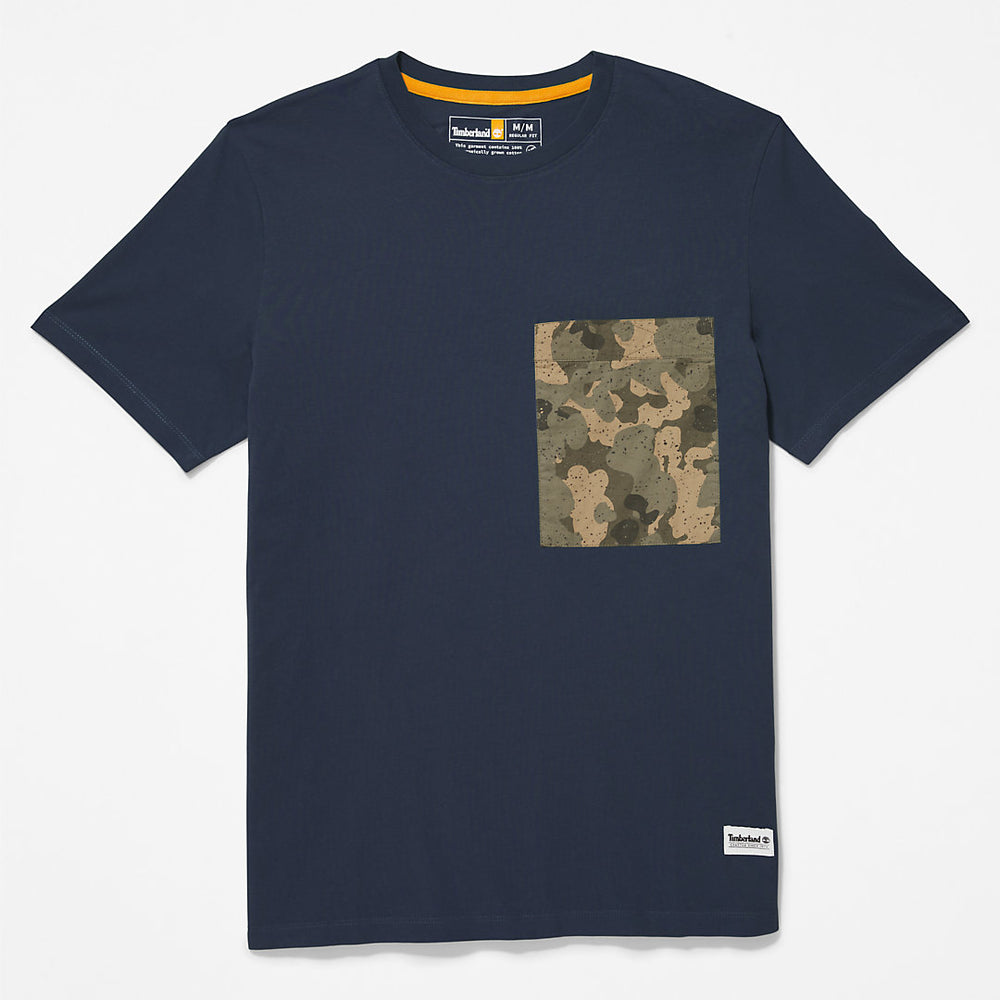 Outdoor Heritage Camo-Pocket T-Shirt for Men in Navy Timberland Outlet