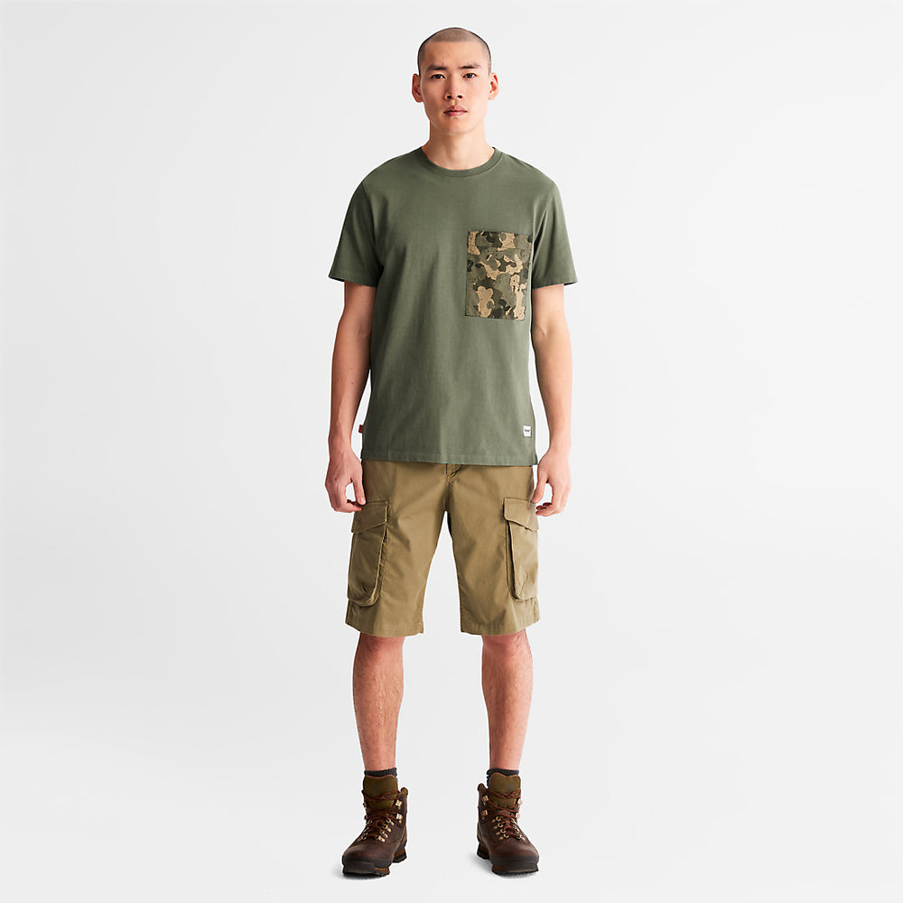 Outdoor Heritage Camo-Pocket T-Shirt for Men in Dark Green Timberland Online