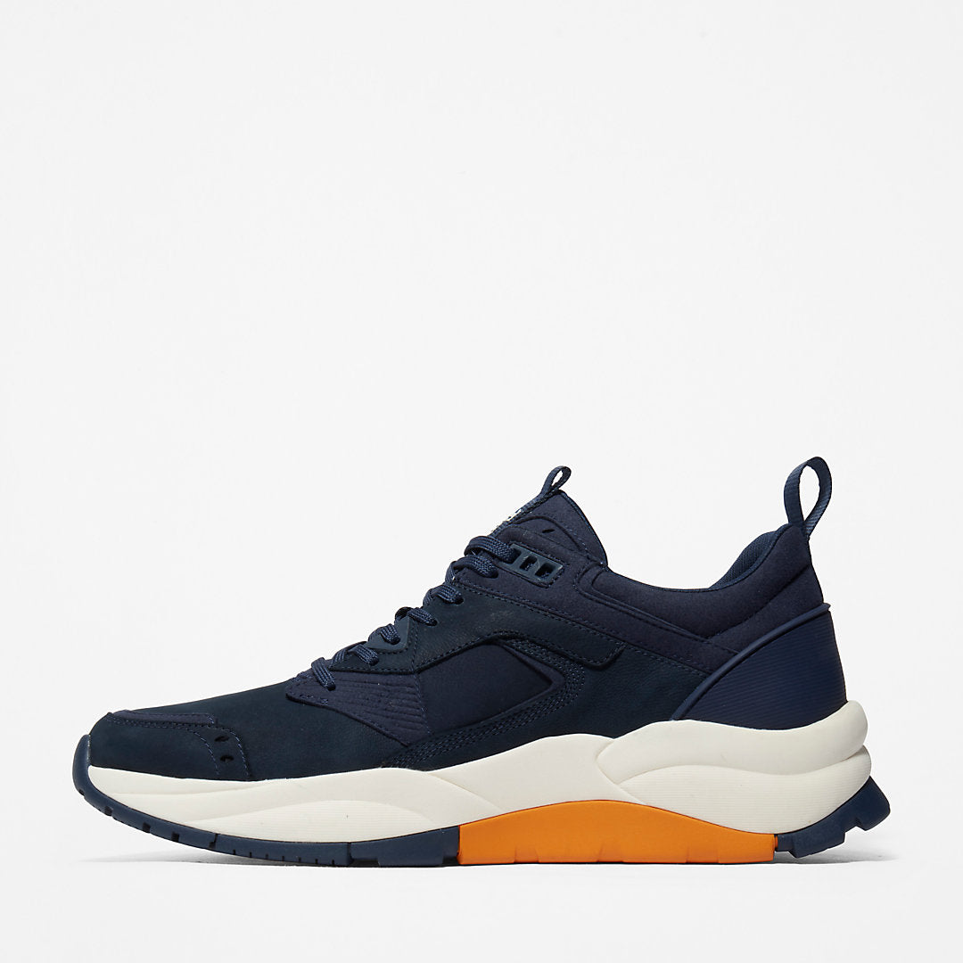 Tree Racer Leather Trainer for Men in Navy Timberland On Sale