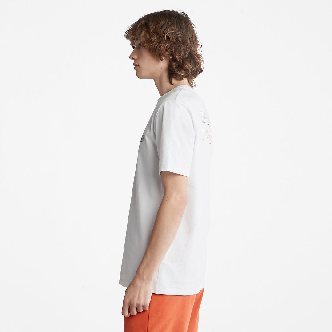 Outdoor Heritage Stacked-Logo T-Shirt for Men in White Timberland Discount