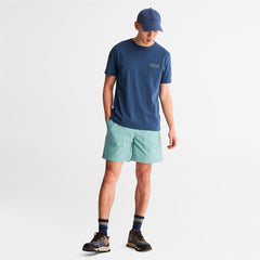Outdoor Heritage Stacked-Logo T-Shirt for Men in Blue Timberland US