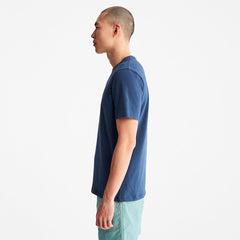 Outdoor Heritage Stacked-Logo T-Shirt for Men in Blue Timberland US