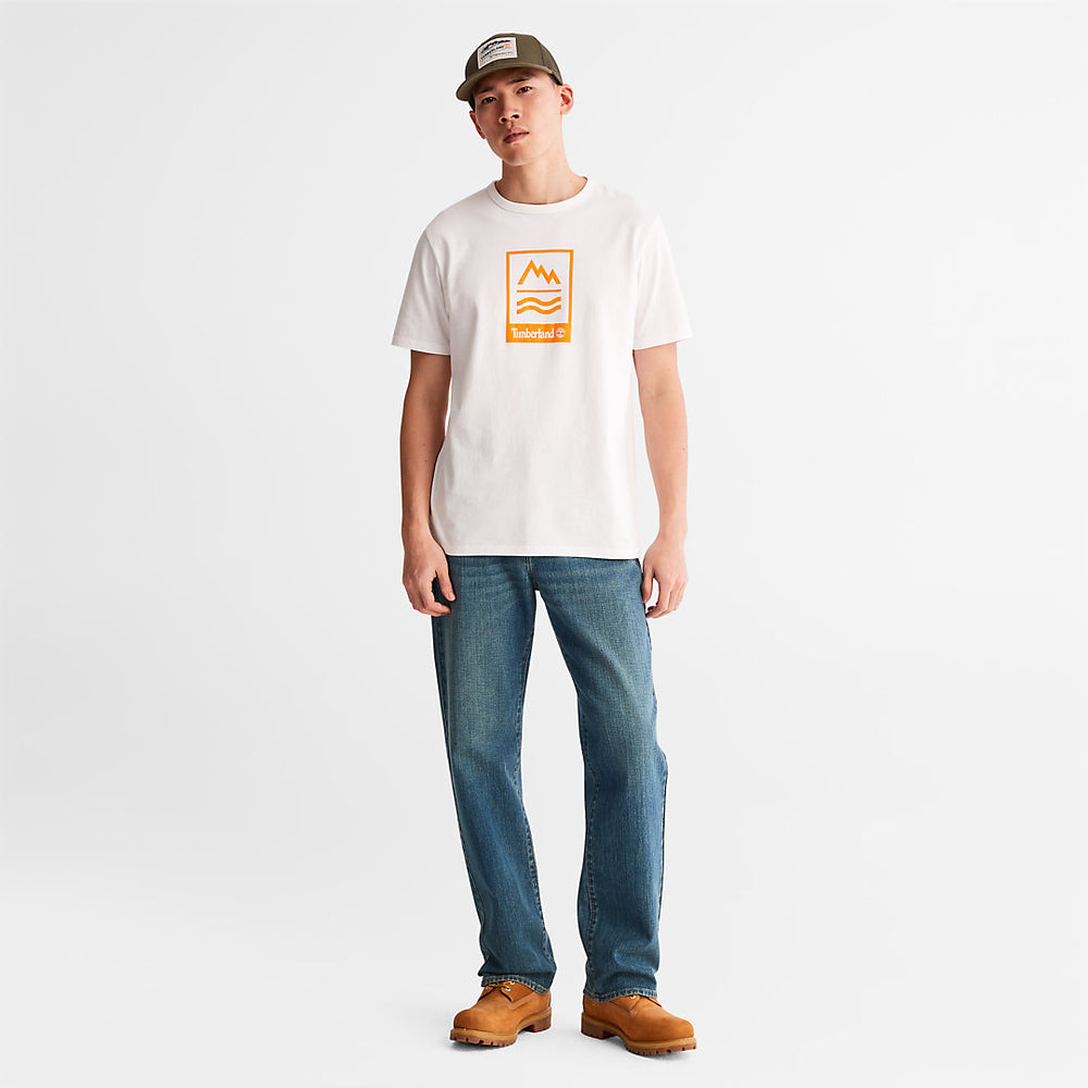 Mountains-to-Rivers T-Shirt for Men in White Timberland On Sale