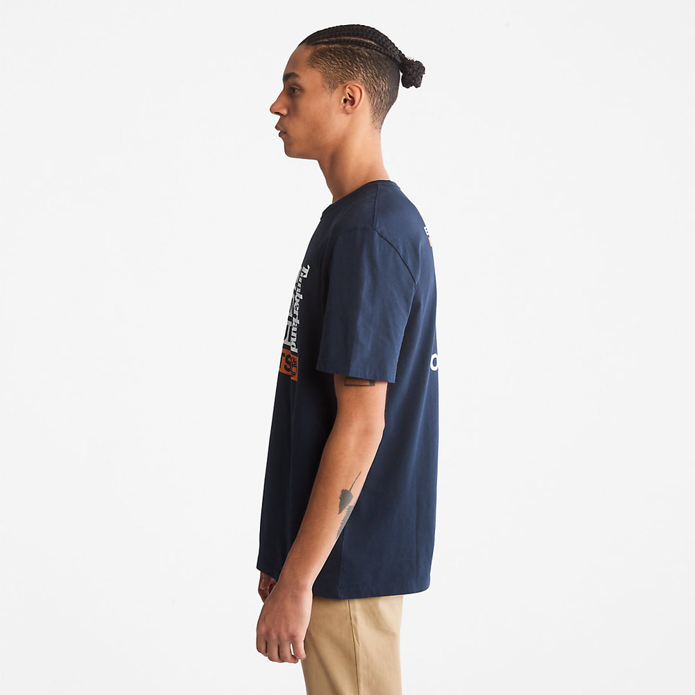Earth Day EK+ T-Shirt for Men in Navy Timberland On Sale