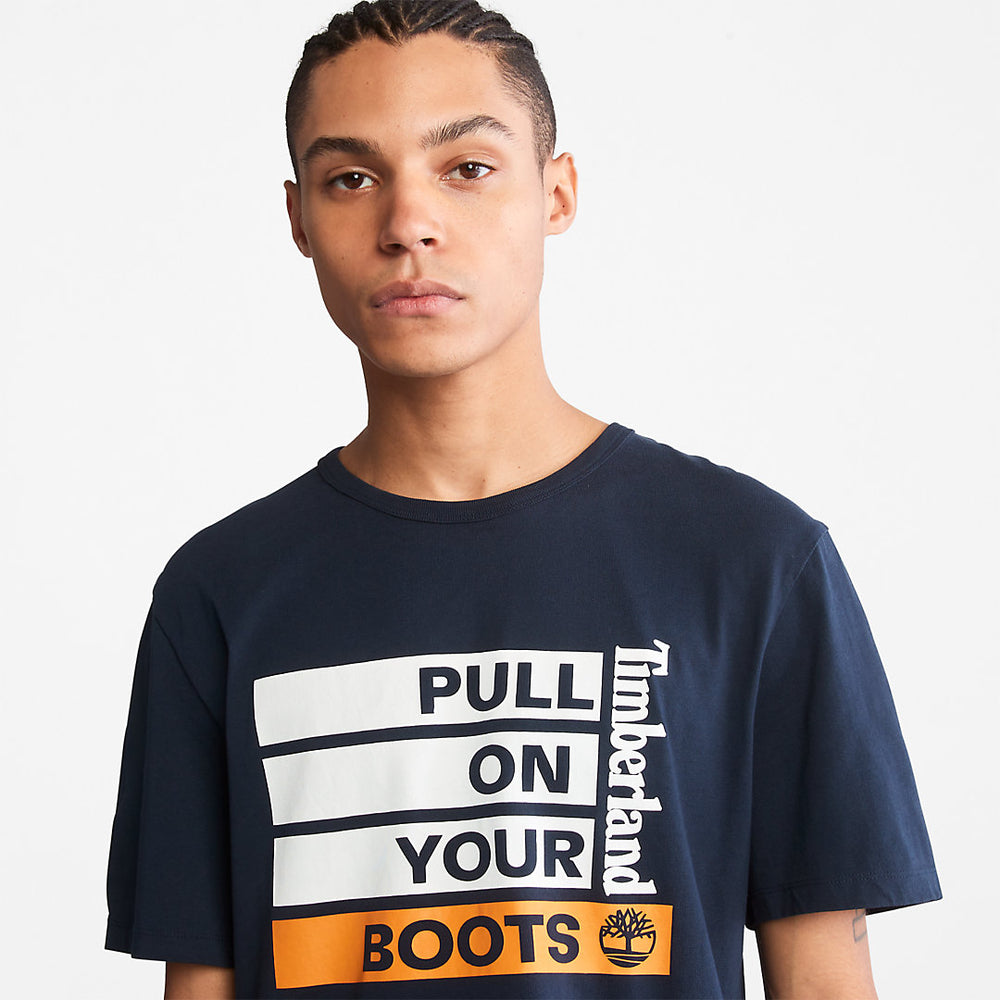 Earth Day EK+ T-Shirt for Men in Navy Timberland On Sale