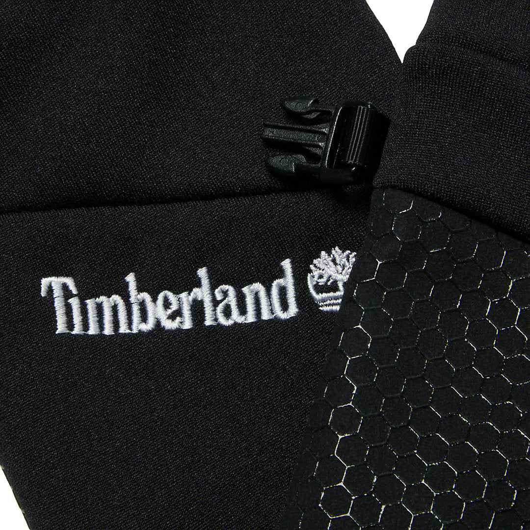Colour-Block Stretch Fleece Gloves for Men in Black Timberland Discount