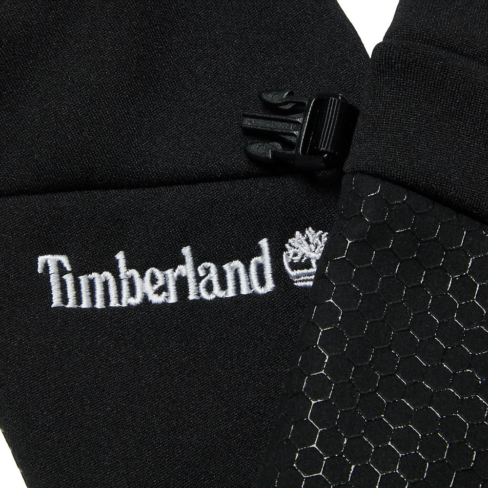 Colour-Block Stretch Fleece Gloves for Men in Black Timberland Discount