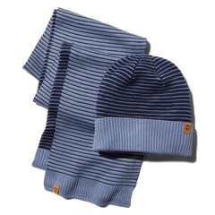 Ottoman-Rib Beanie and Scarf Gift Set for Men in Blue Timberland Sale