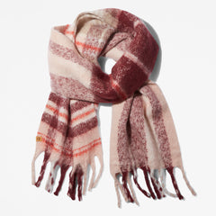 Check Blanket Scarf for Women in Light Pink Timberland Outlet