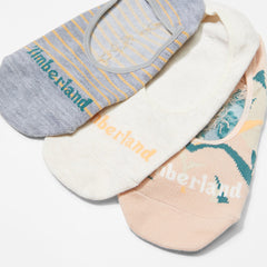 3-Pack Tropics No-show Socks for Women in Pink Timberland On Sale
