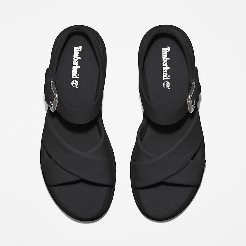 London Vibe Ankle-strap Sandal for Women in Black Timberland Discount