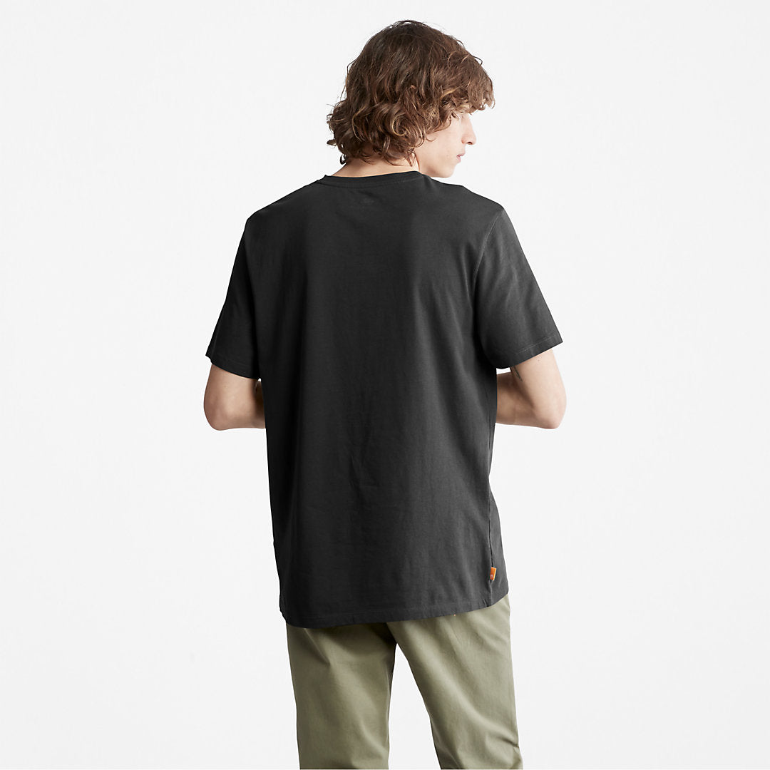 Camo-Logo T-Shirt for Men in Black Timberland For Sale