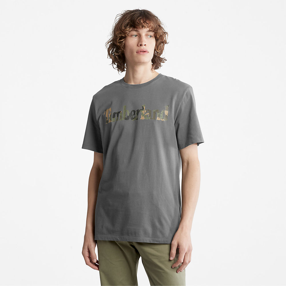 Camo-Logo T-Shirt for Men in Grey Timberland Outlet