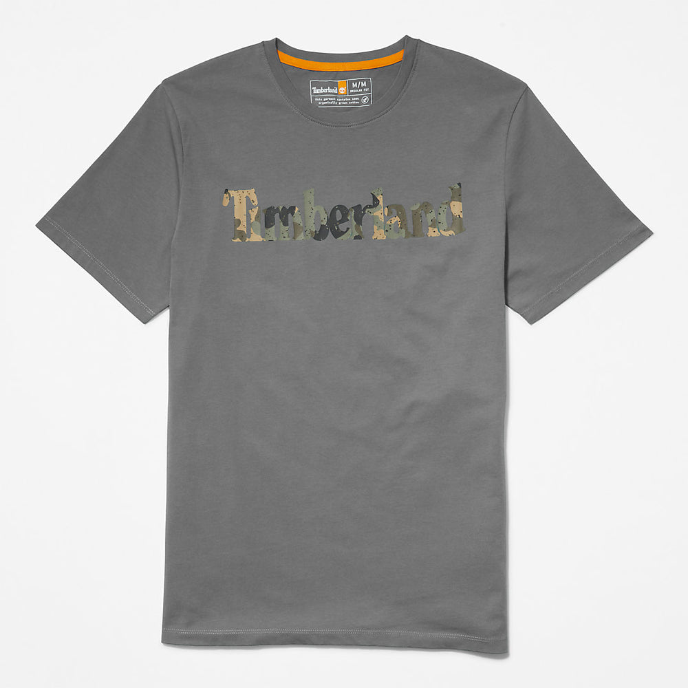 Camo-Logo T-Shirt for Men in Grey Timberland Outlet