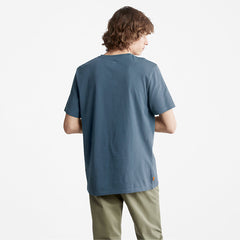 Camo-Logo T-Shirt for Men in Blue Timberland Sale