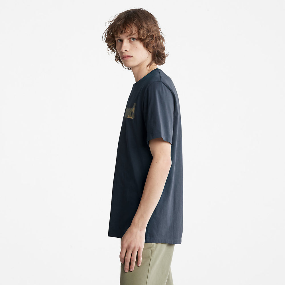 Camo-Logo T-Shirt for Men in Navy Timberland Discount
