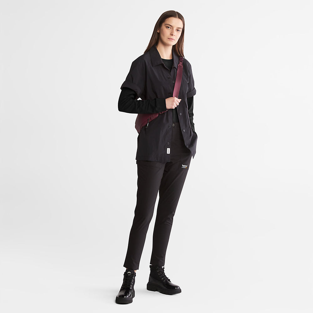 Anti-Odour Supima® Cotton Long-sleeved T-Shirt for Women in Black Timberland On Sale