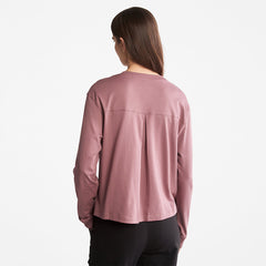 Anti-Odour Supima® Cotton Long-sleeved T-Shirt for Women in Dark Pink Timberland For Sale