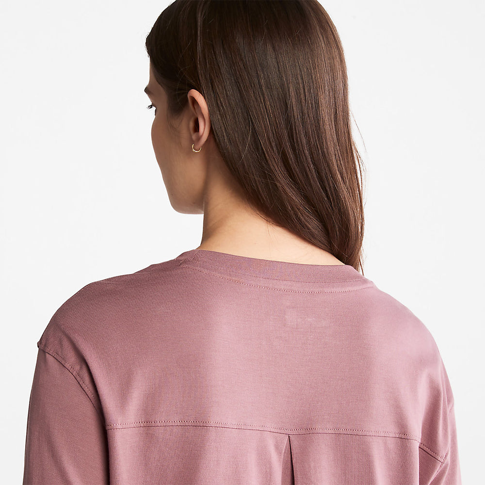 Anti-Odour Supima® Cotton Long-sleeved T-Shirt for Women in Dark Pink Timberland For Sale